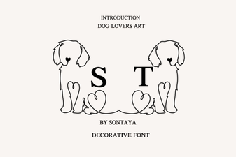 Creative Dog Lovers Art Font for Unique Design Projects