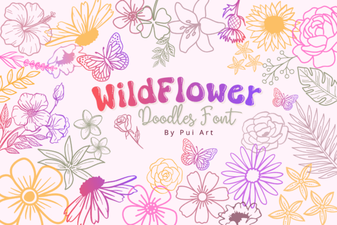 Wildflower Doodles: Whimsical Font for Creative Projects
