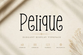 Pelique Font Free Download - Stylish Display Typeface