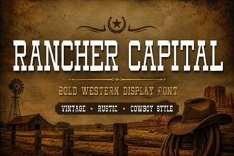 Rancher Capital Font: Bold Design for Creative Projects