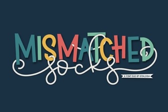 Mismatched Socks Font - Playful Sans Serif Display Typeface