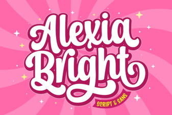 Alexia Bright Font: a Vibrant Display Typeface for Designers
