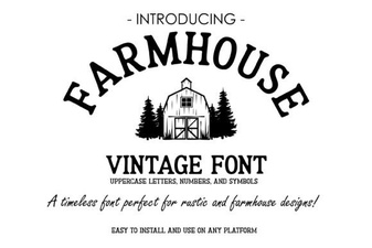 Farmhouse Vintage Font: Rustic Charm for Modern Designs